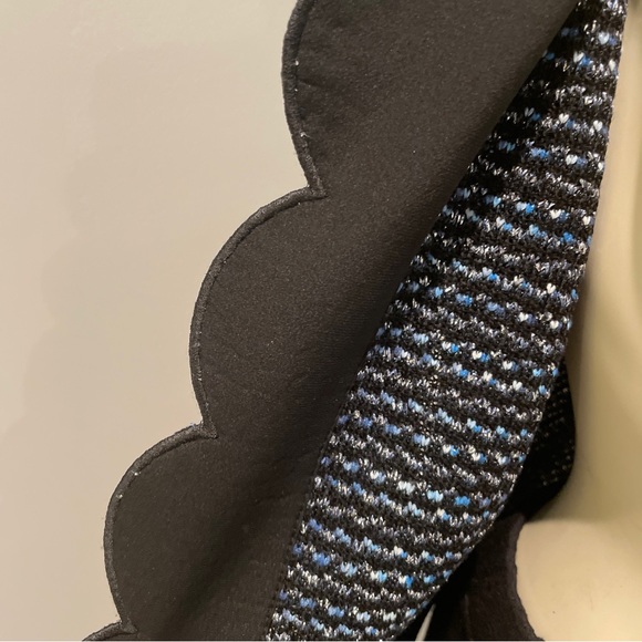 ST JOHN EVENING Jacket Blazer Sz 6 Blue Silver  Santana Knits - Picture 4 of 5